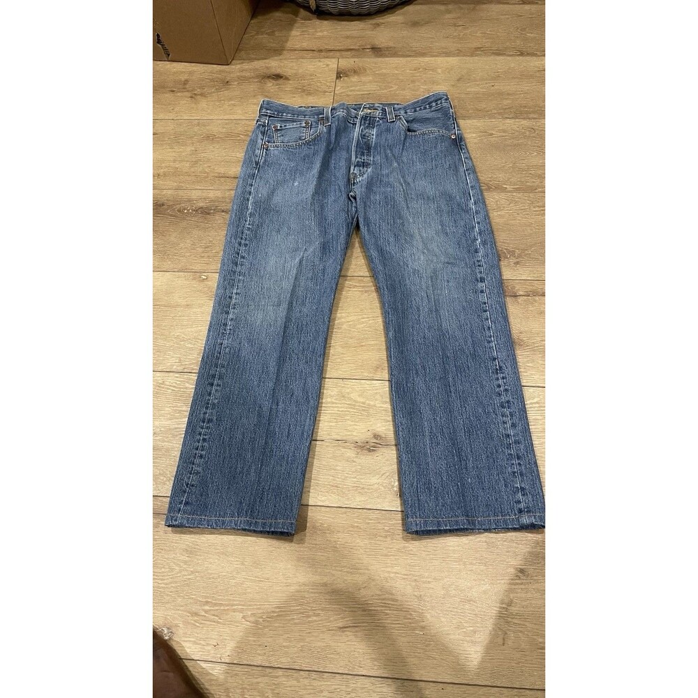 Vtg Levi’s 501 Button Fly Straight Leg Jeans 36x30 Made In Haiti